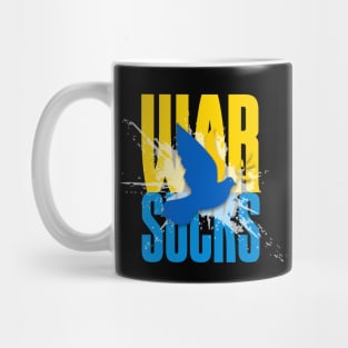 War Sucks! on a Dark Background Mug